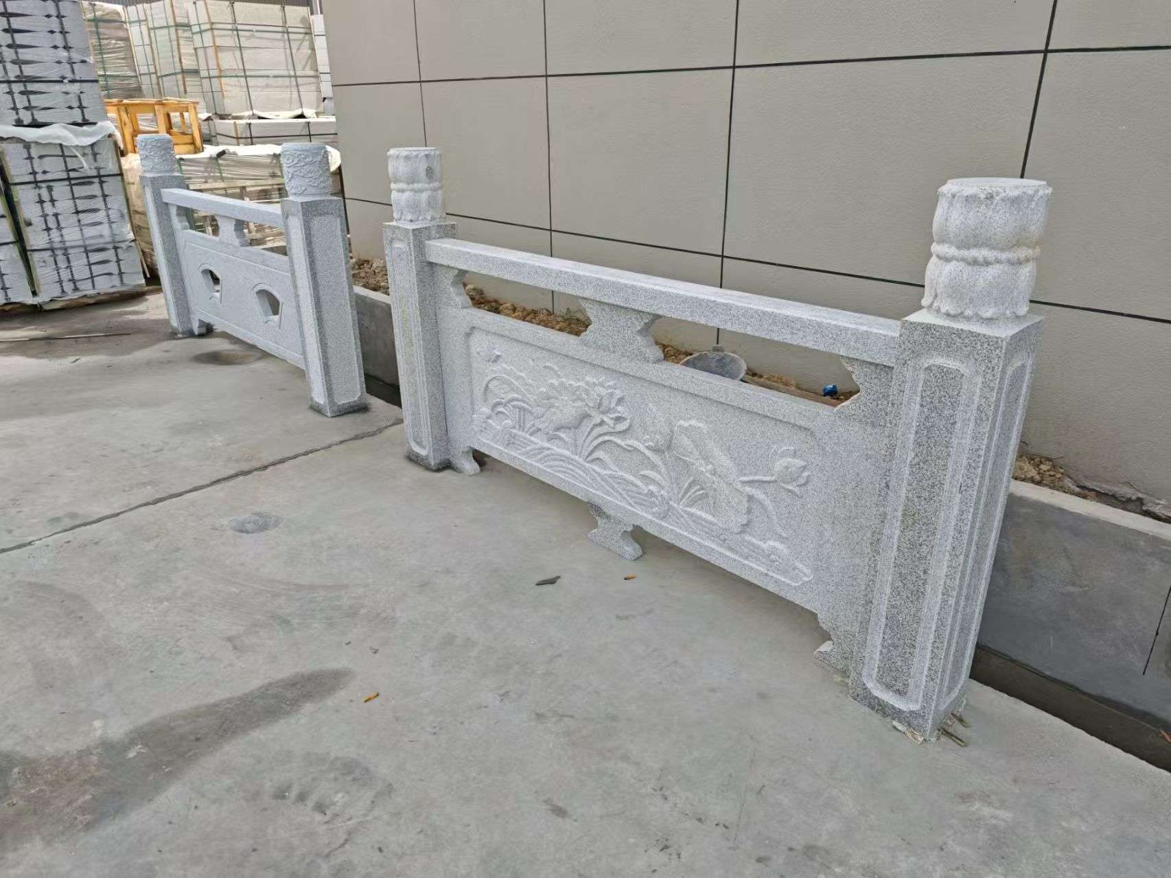 伊春芝麻白河道栏杆 石材栏杆